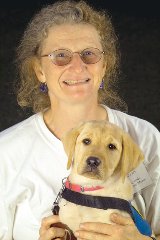 Cindy Gardner-Morse and puppy